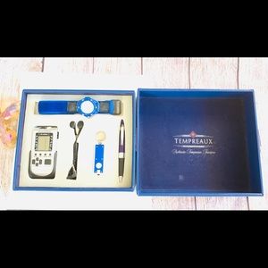 Authentic Tempreaux timepiece set blue men